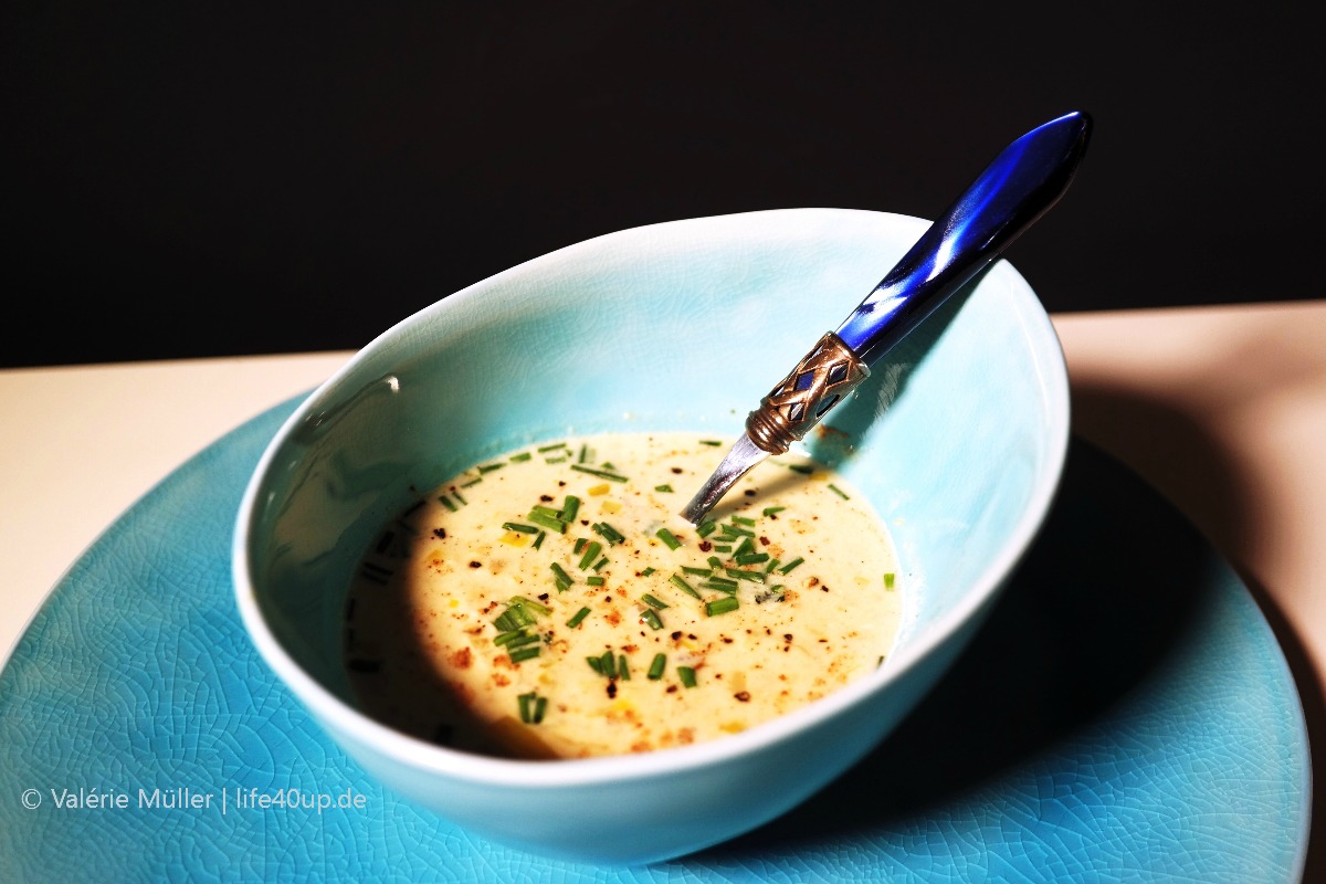 Lauch Hackfleisch Suppe mit Schmelzkäse, 5:2 Diät Rezept, Teilfasten